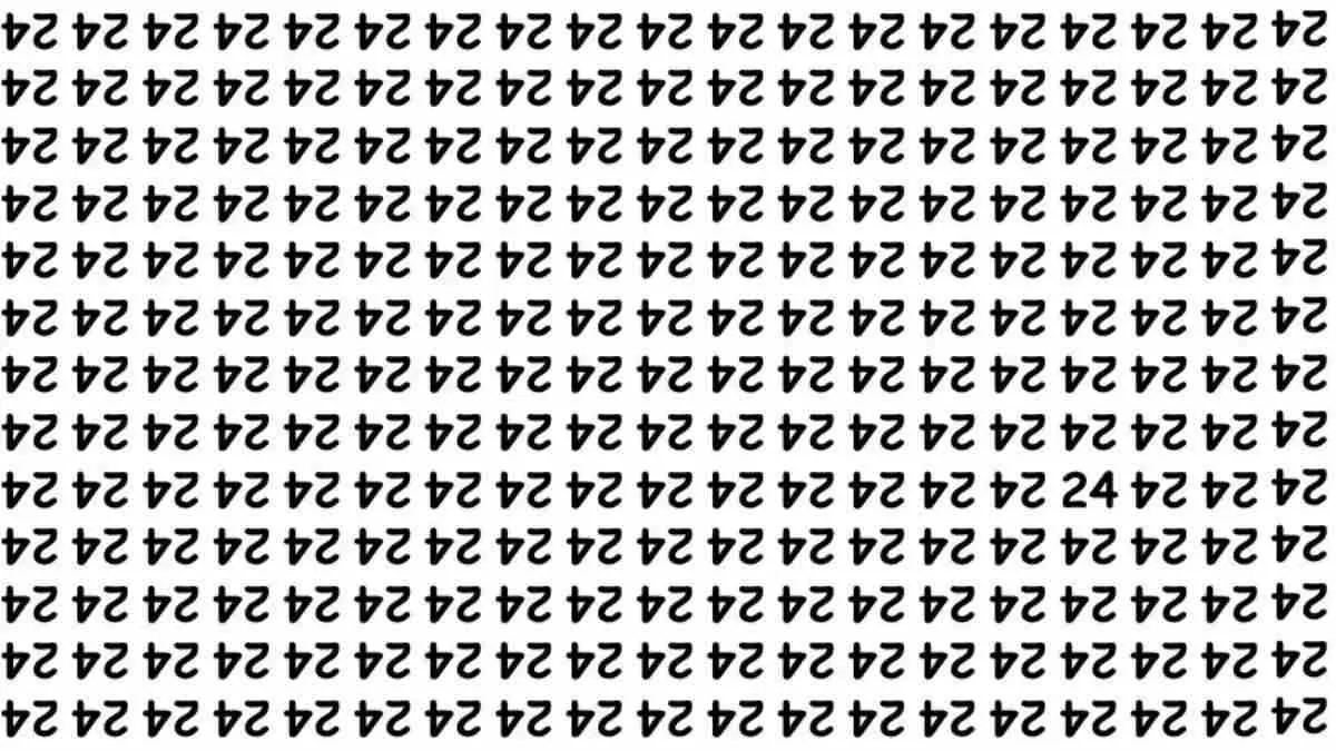 How Sharp Is Your Visual IQ? Spot The Number 24 Hidden Among Inverted 24s In 5 Seconds!