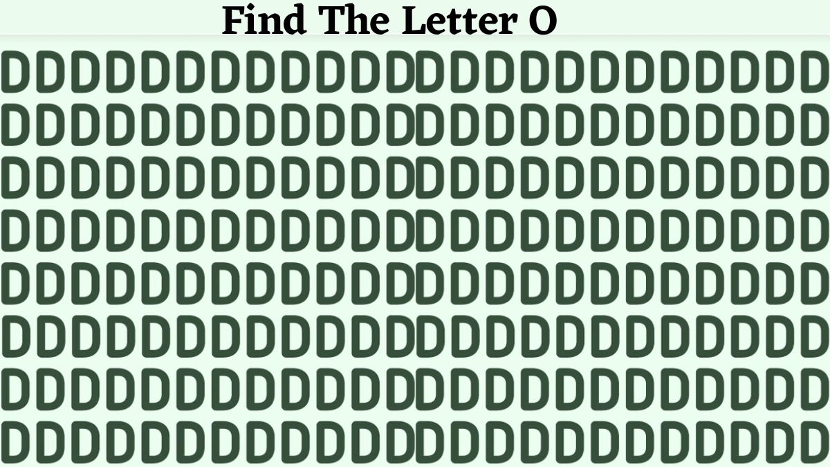 If You Possess A 140+ IQ Level, Then Find The Letter “O” Among The “D” Sequence Series
