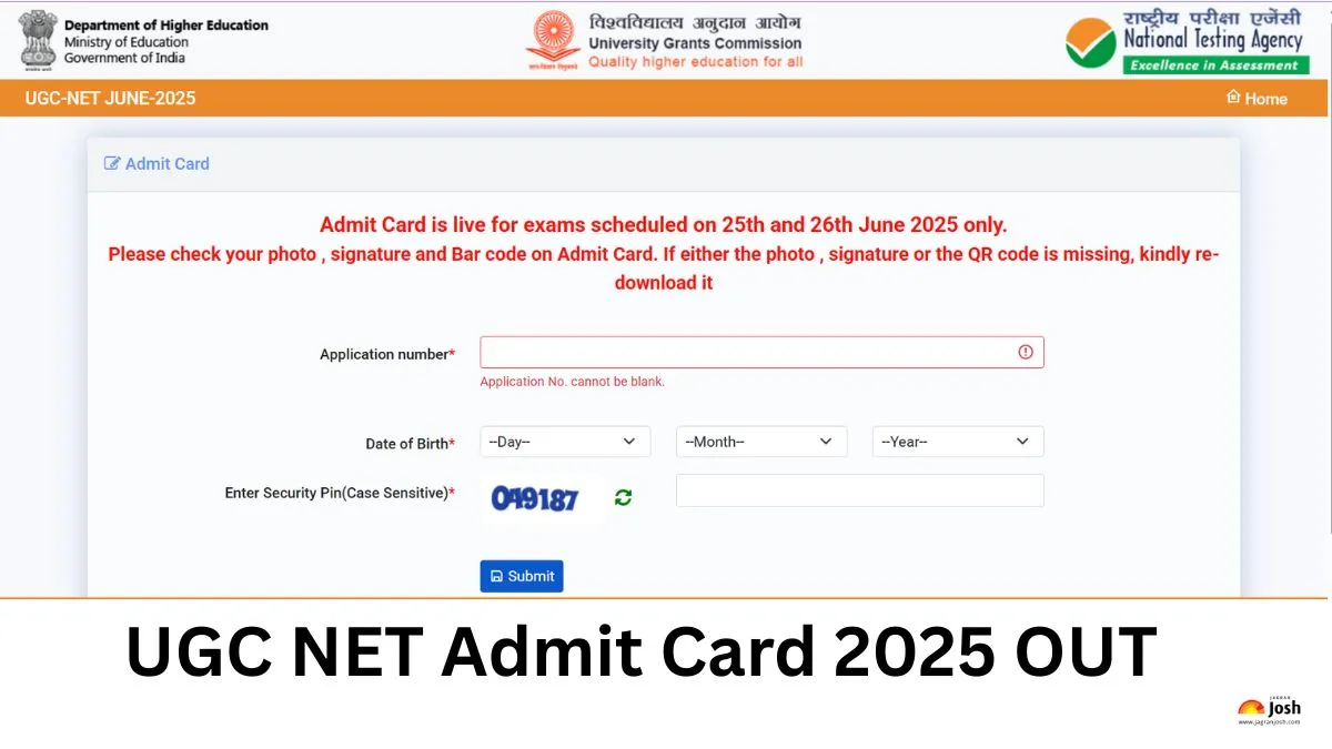 UGC NET Admit Card 2025 OUT