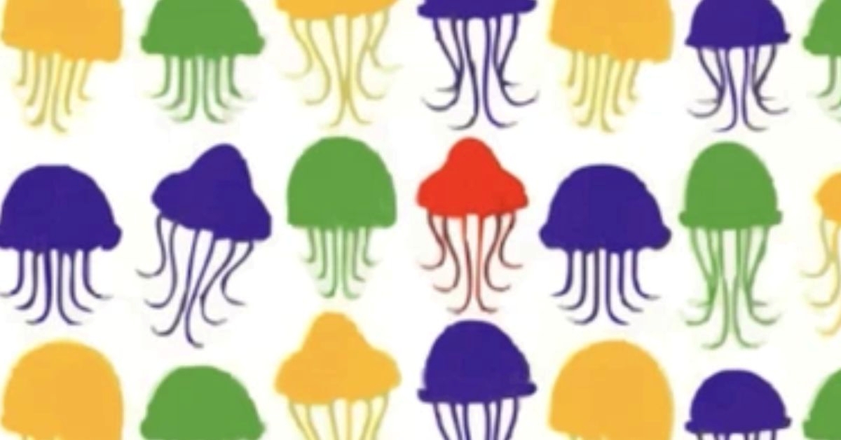 If Your IQ Is 130 or Higher, You Might Be Able to Find the Hot Air Balloon in This Tricky Jellyfish Puzzle