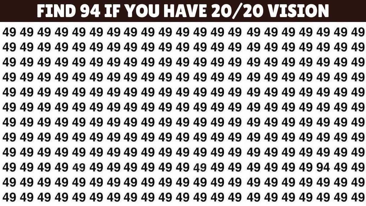 You Have 20/20 Vision and High IQ if You Can Find 94 Among 49s in 7 Seconds!