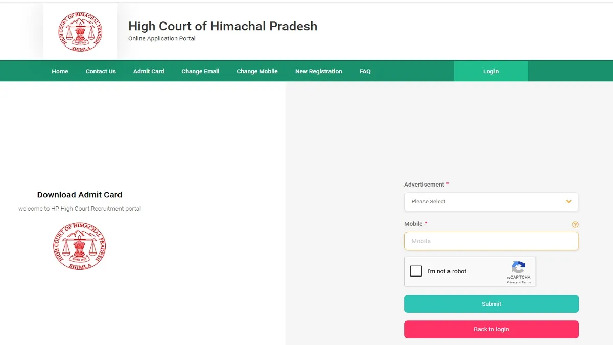 HP High Court Admit Card 2025 Download