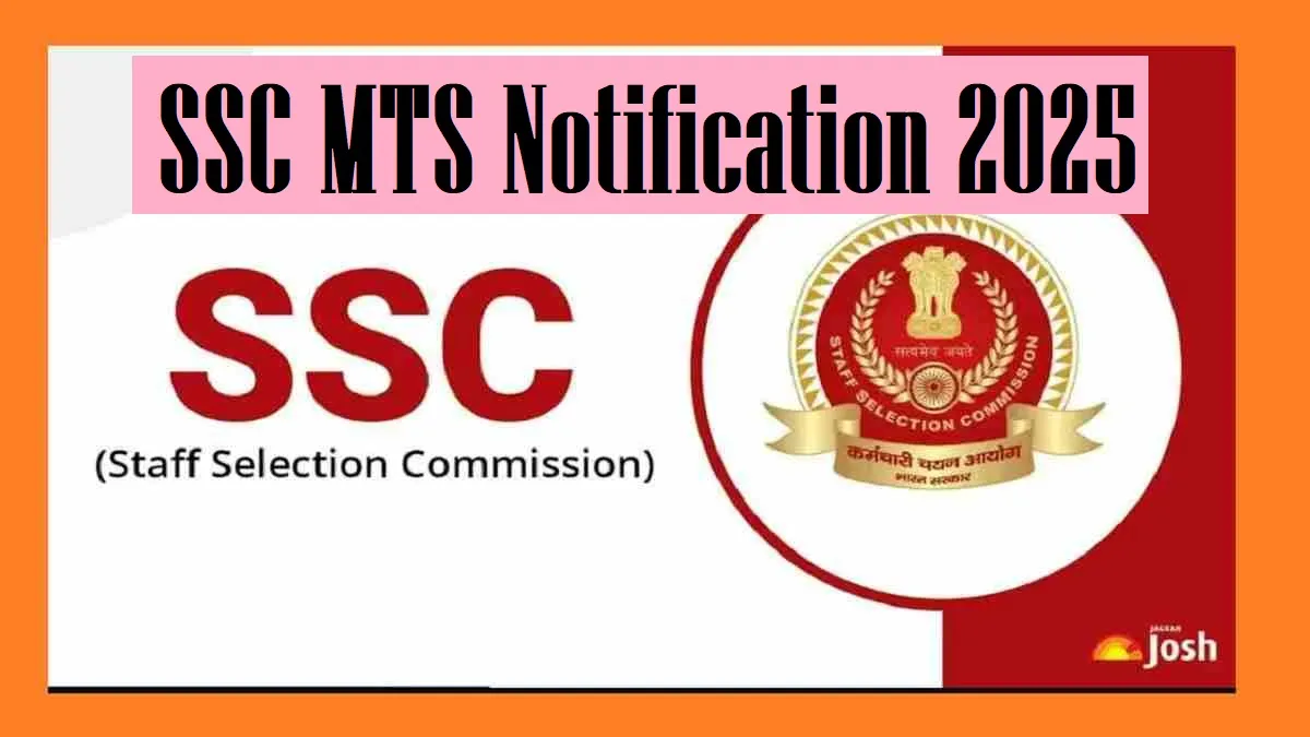 SSC MTS Notification 2025 PDF and others details