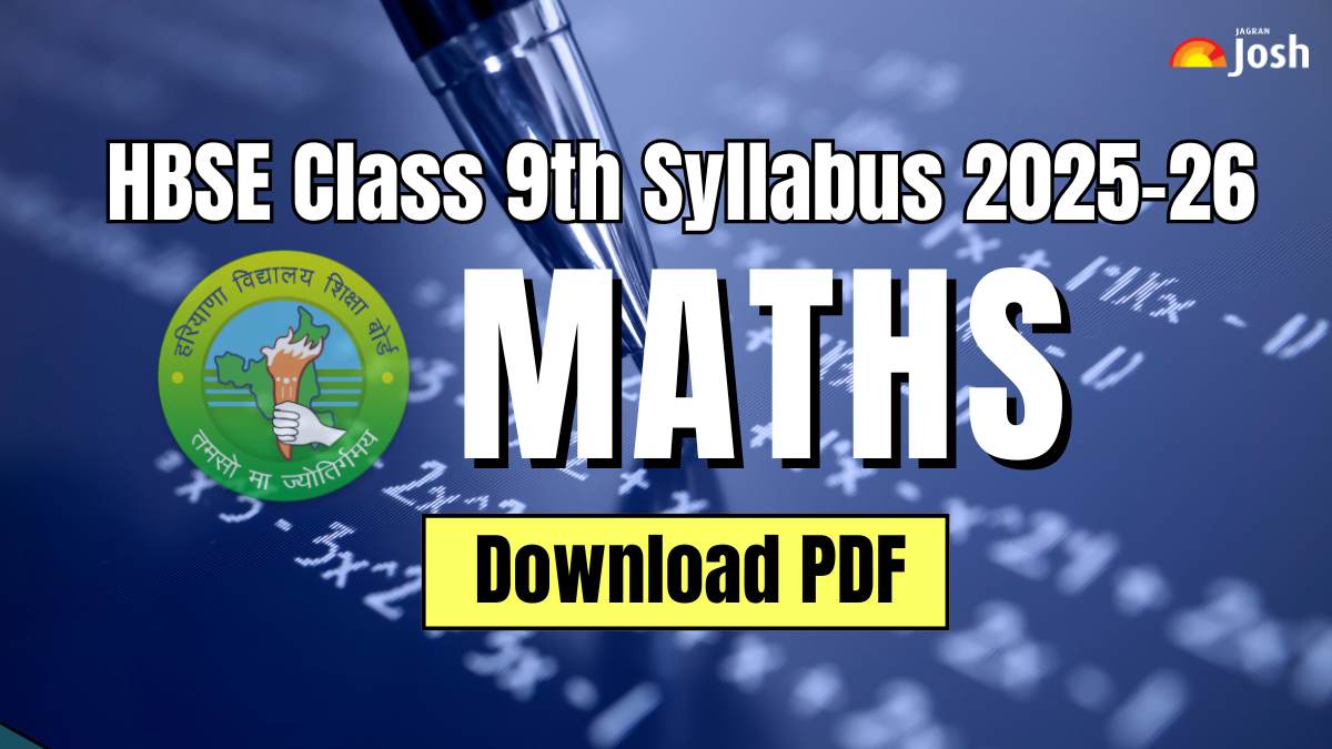 Haryana Board HBSE Class 9th Mathematics Syllabus 2025, Download FREE PDF