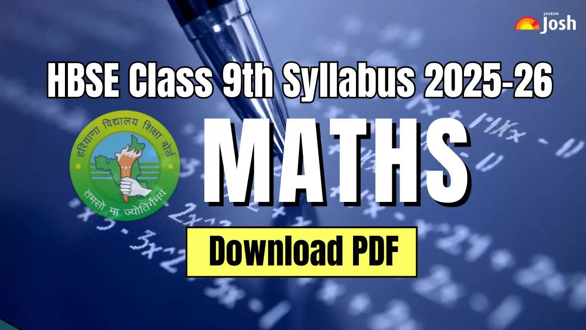 Haryana Board HBSE Class 9th Mathematics Syllabus 2025–26: Download Free PDF