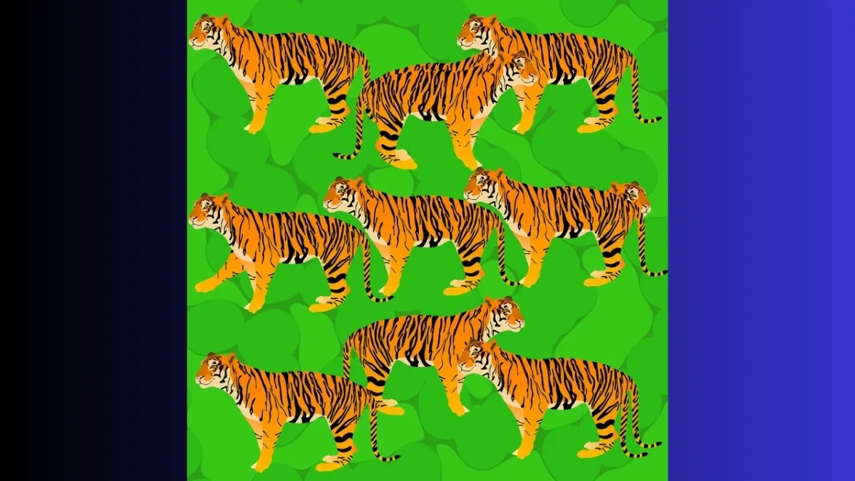 If You Possess A 200+ IQ Level, Then Spot How Many Tigers Are Hidden In This Optical Illusion Image