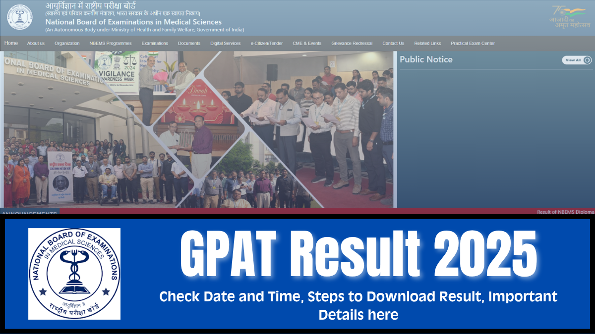  [Link Active ]GPAT Result 2025 Declared at natboard.edu.in, Download Pharmacy Aptitude Scorecard, Merit List PDF Here