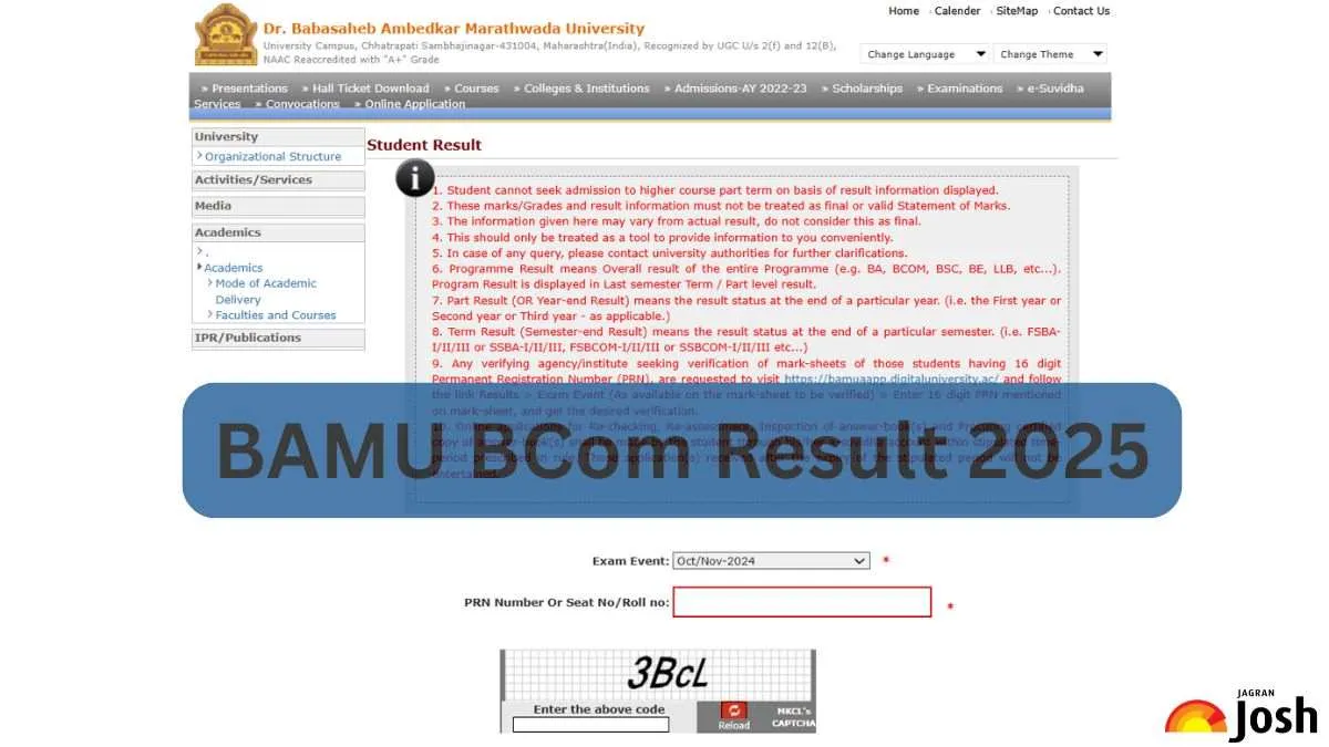 Get the Direct Link to Download BAMU Result 2025 PDF here.