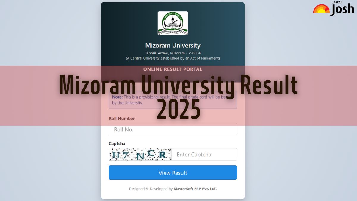 MZU Result 2025 OUT at mzuegov.in, Direct Link to Download Even Semester Marksheet PDF