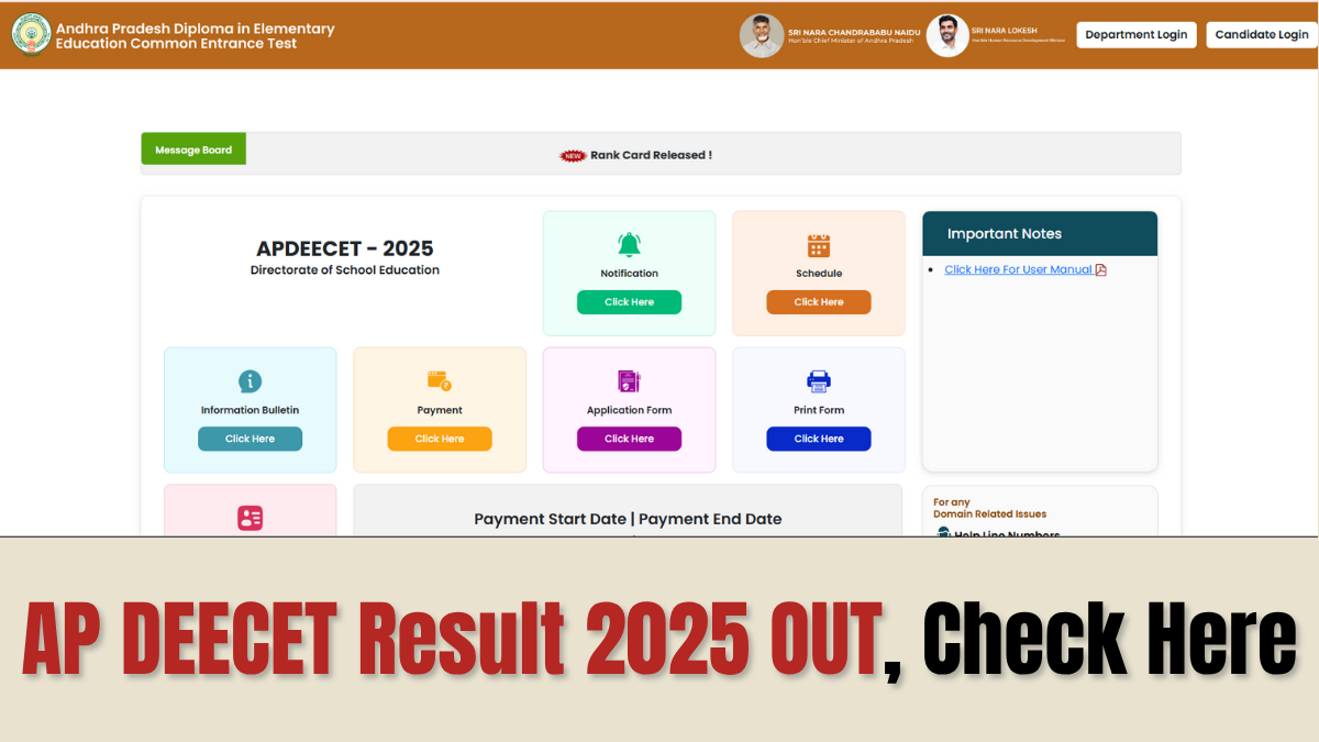 AP DEECET 2025 Result OUT, check here.