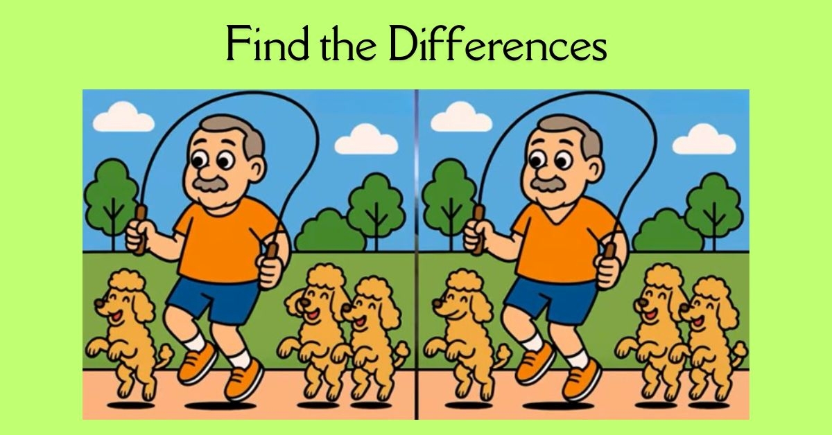 Spot the 3 Differences in Man Jumping Rope Beat the 27-Second Challenge!