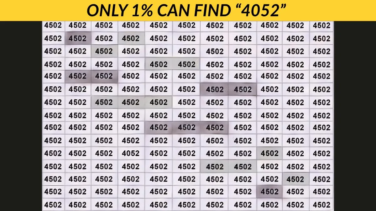Only 1% can find "4052" in 7 seconds!