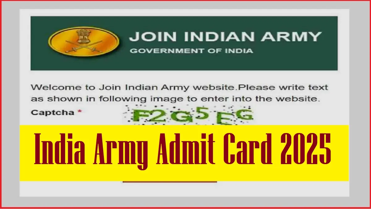 Agniveer Admit Card 2025 Released at joinindianarmy.nic.in