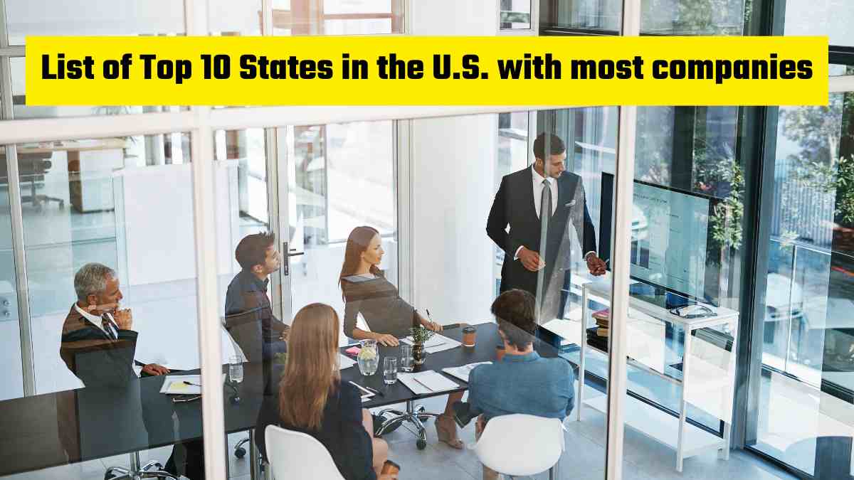 List of Top 10 States in the U.S. with the Most Companies
