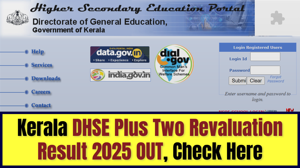 Kerala DHSE Revaluation Result 2025 OUT, check here.