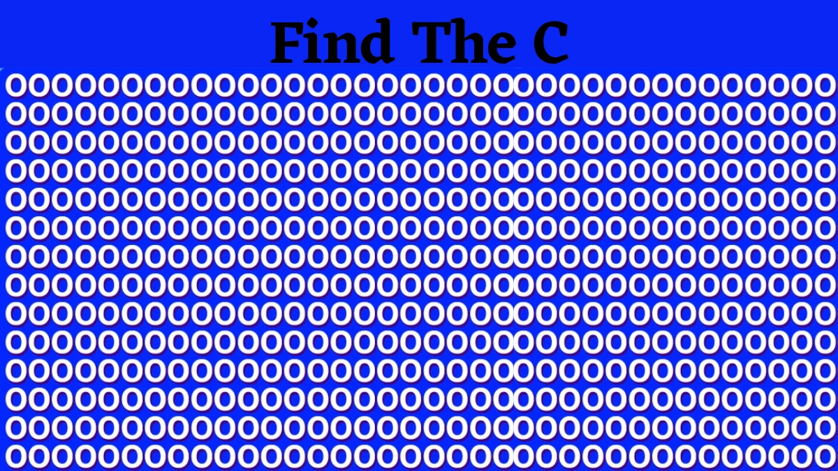 If You Possess A 140+ IQ Level, Then Find The Letter “C” Among The “O” Sequence Series