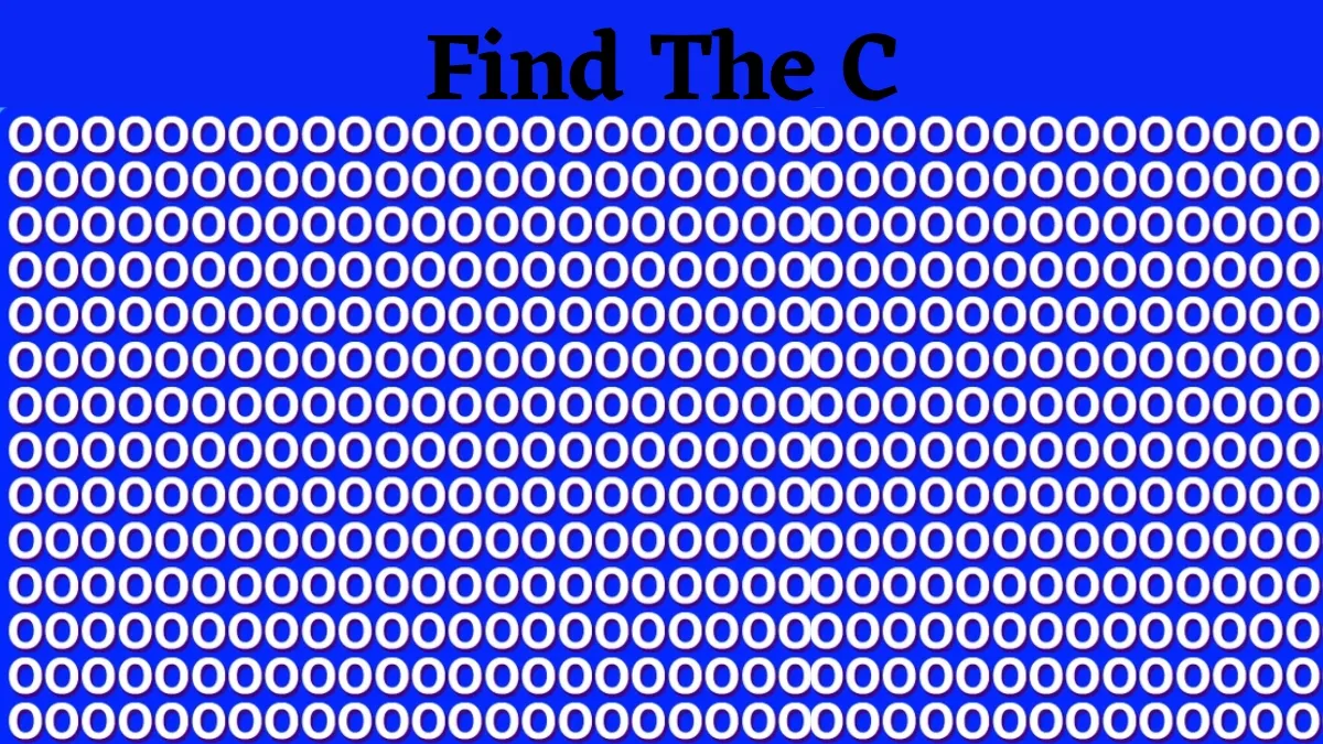 If You Possess A 140+ IQ Level, Then Find The Letter “C” Among The “O” Sequence Series