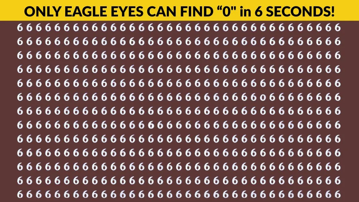 Only eagle eyes can find 0 in 6 seconds