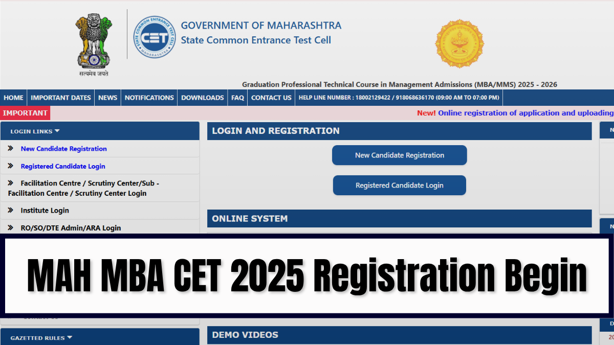 MAH MBA CET Counselling 2025 Registration Starts, Check Important Details Here