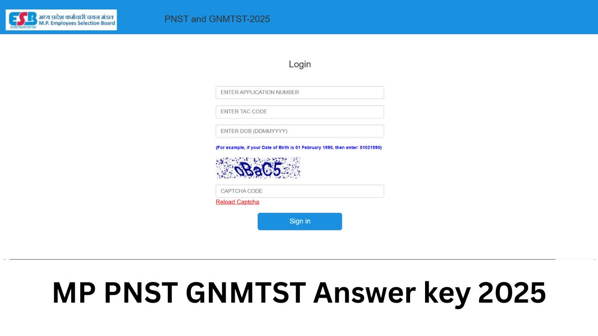 MP PNST GNMTST Answer key 2025 जारी, यहां से करें डाउनलोड