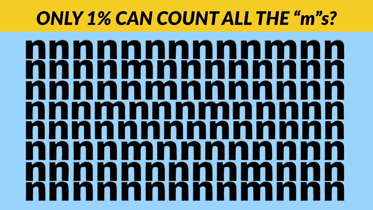 Optical Illusion: Only 1% Can Count All the “m”s Among “n”s in 11 Seconds!