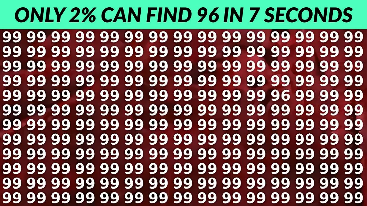 Only 2% can find 96 in 7 seconds