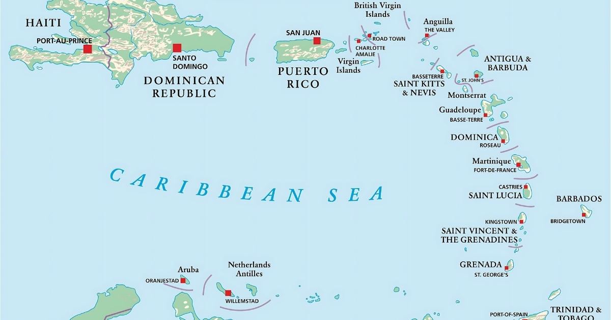How Many Caribbean Countries Are There in the World? List of 26 Caribbean Countries and Their Capitals