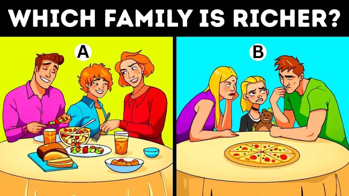 Channel Your Inner Sherlock To Spot Which Family Is Richer? Test Your Detective Skills In 22 Seconds!
