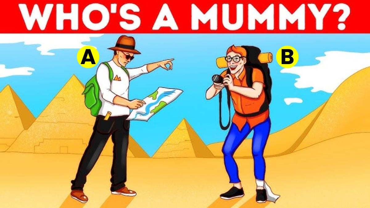 This Tricky Puzzle Is Only For People With 150+ IQ! Can You Tell Who's A Mummy In This Picture In 15 Seconds?