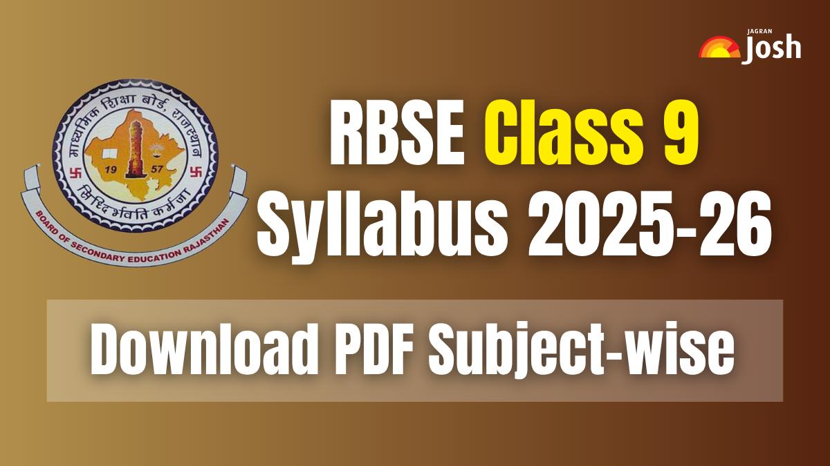 Rajasthan Board RBSE Class 9 Syllabus 2025-26: Download Subject-Wise Syllabus PDF