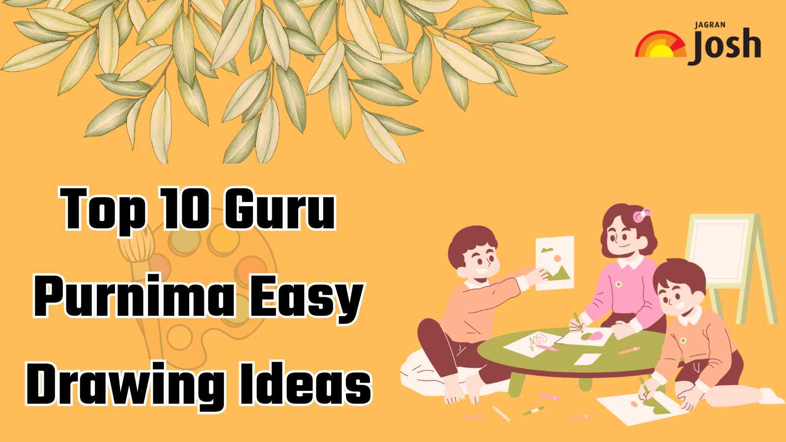 10 Easy Guru Purnima Poster Drawings for School Students with Images