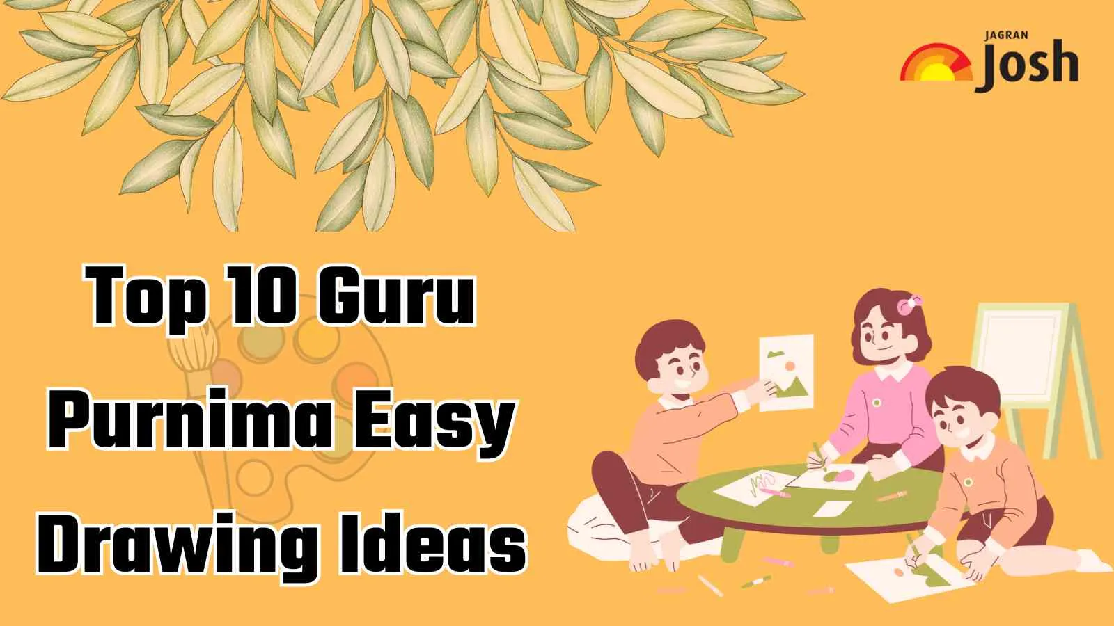 Get here Easy Guru Purnima Drawings for School