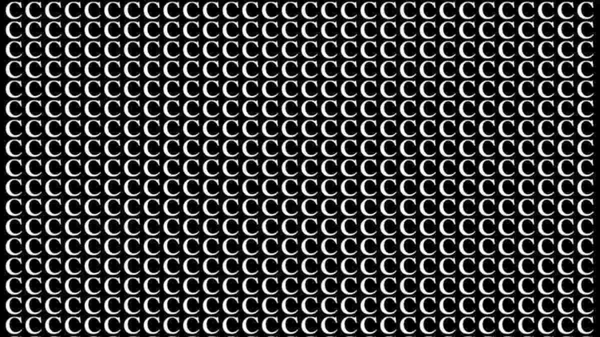 Spot the letter G among C's in 21 seconds!