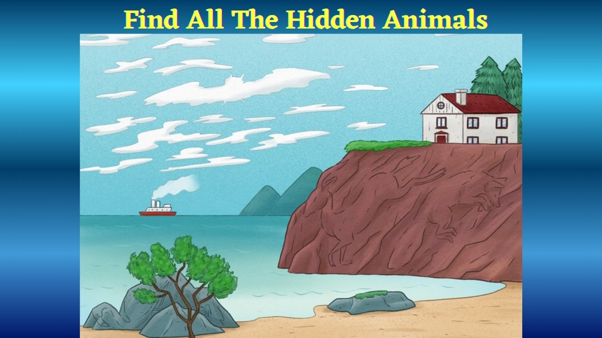 Optical Illusion Test: Find All the Hidden Animals in the Coastal Scene