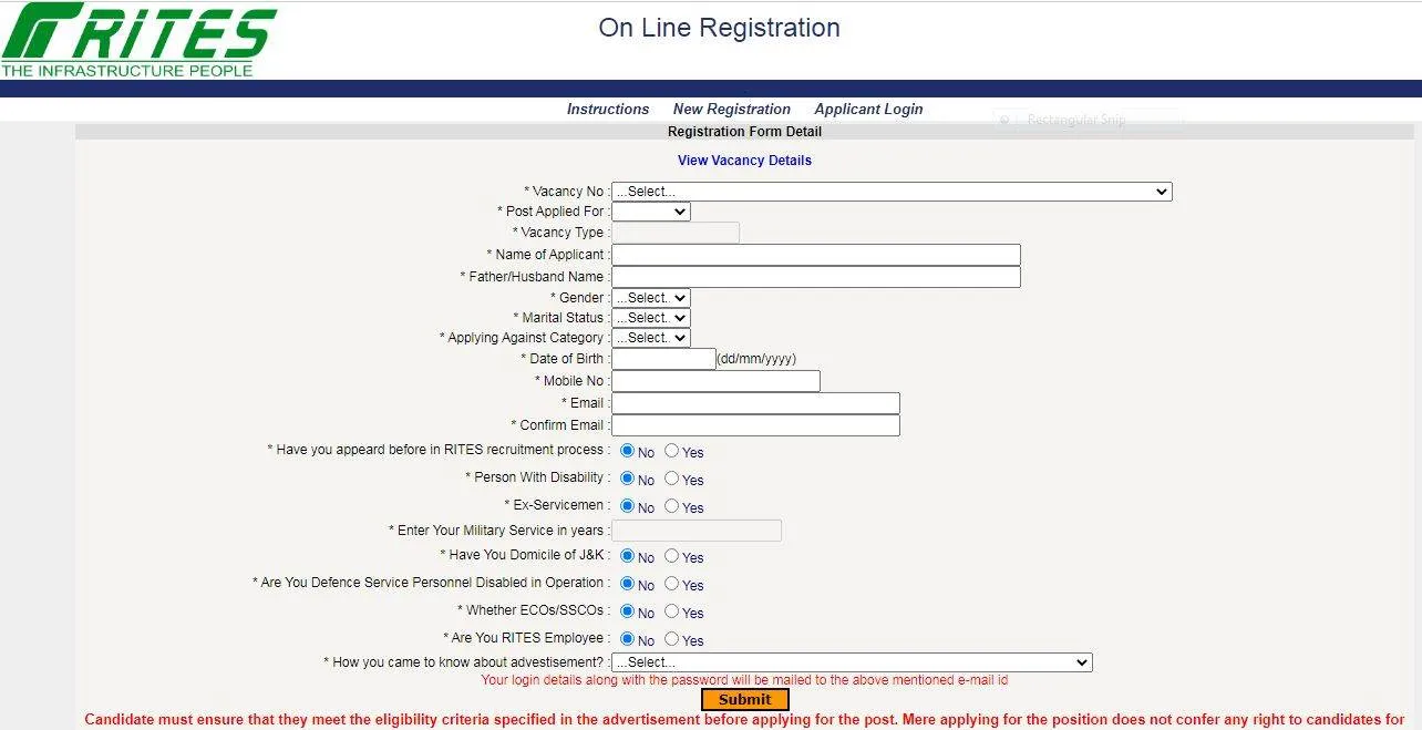 RITES Recruitment 2025