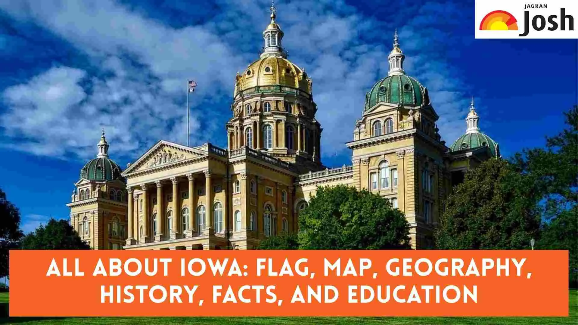 The Iowa capital’s Des Moines state capitol building.
