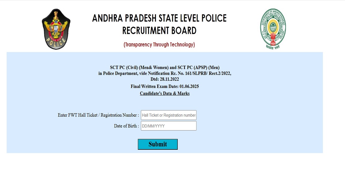 AP Police Constable Result 2025 Released at slprb.ap.gov.in, Check Final Written Exam Result PDF- Direct Link Here