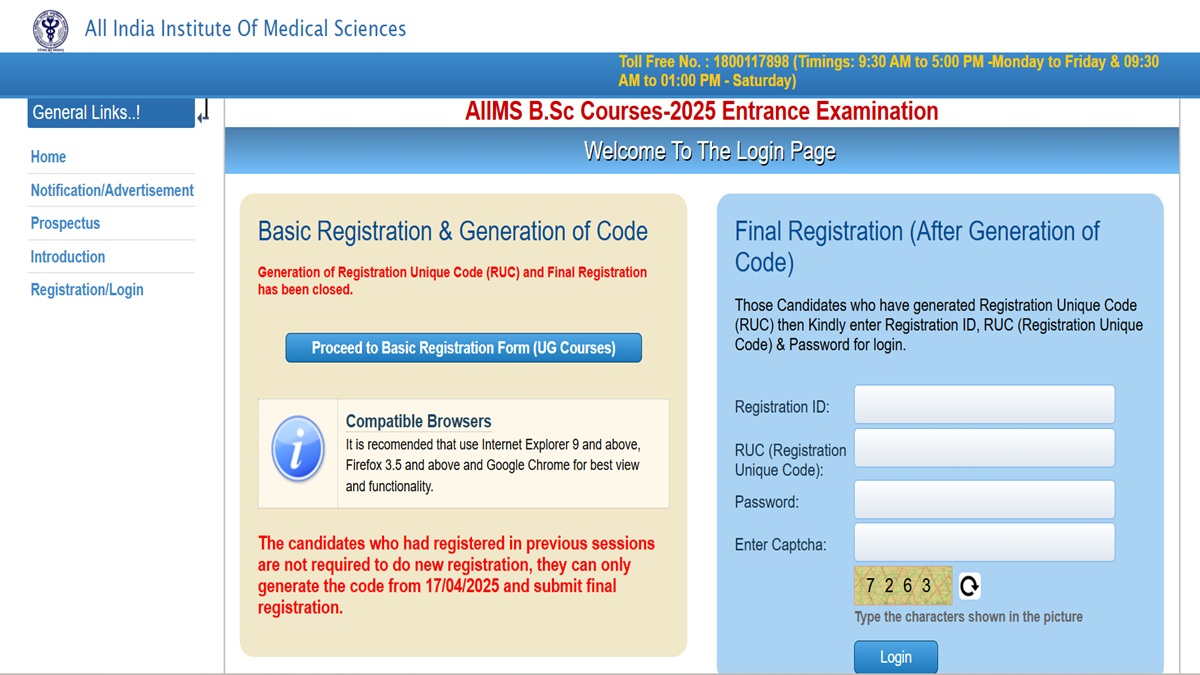 AIIMS BSc Nursing 2025 Round 1 Choice Filling Begin, Check Allotment Schedule Here