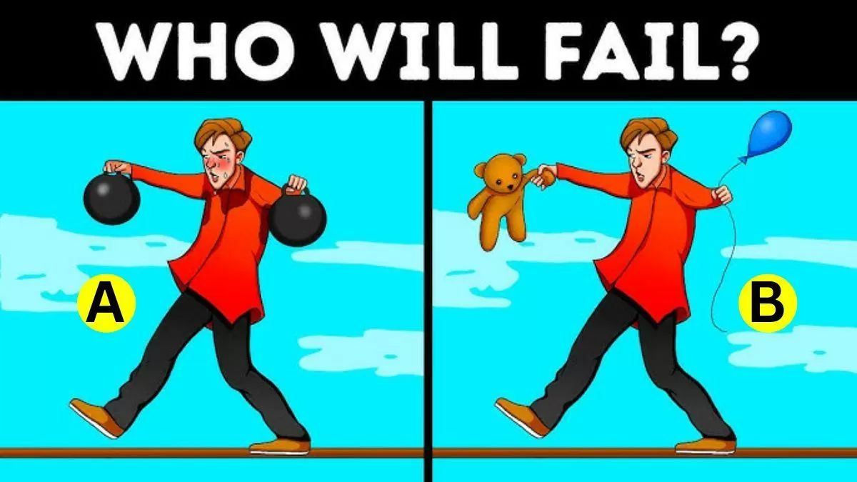 This Brain Teaser Will Reveal If Your IQ Is Higher Than 200! Can You Spot Who Will Fall In 12 Seconds?
