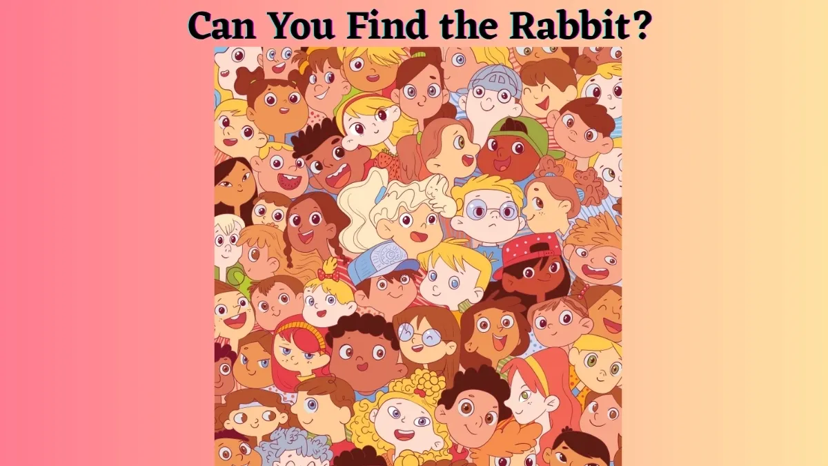 Optical Illusion IQ Test: Only People with 6/6 Vision Can Find the Rabbit Among the Laughing Animated Children