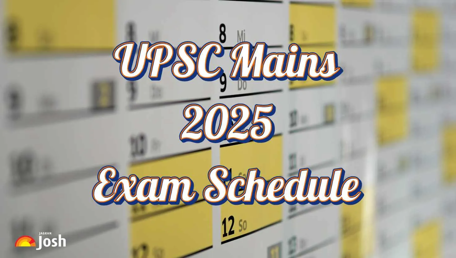 UPSC Mains 2025 Exam Schedule