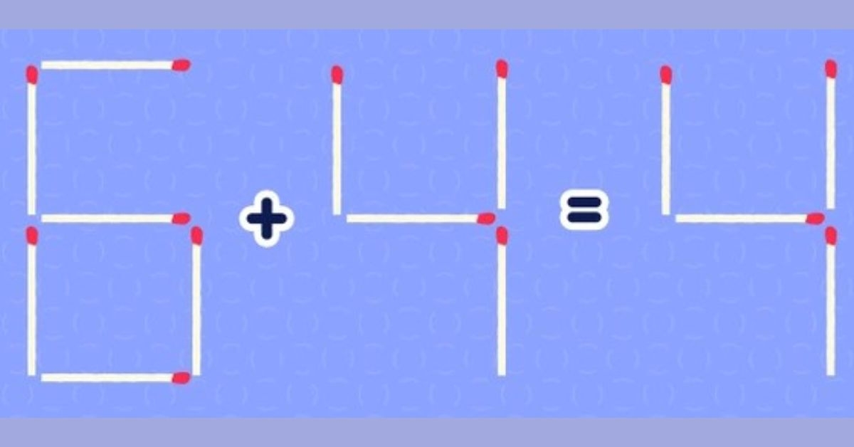 Are You Quick at Maths and Confident Your IQ Is 123 or More? See If You Can Rearrange These Matchsticks to Fix the Equation!