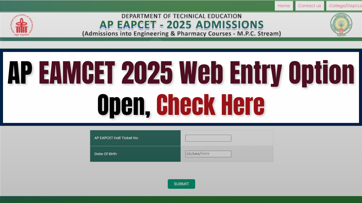 AP EAMCET 2025 Counselling Web Options Entry Starts; Check Important Dates Here