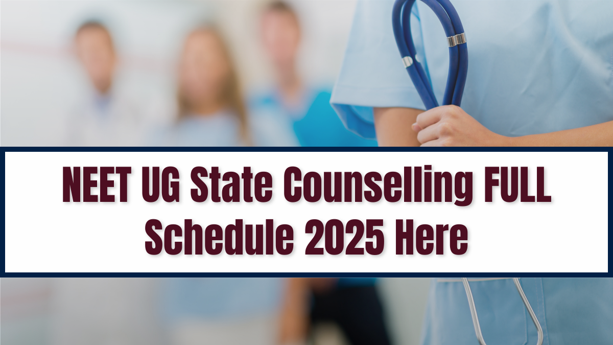 NEET UG State Counselling full schedule here