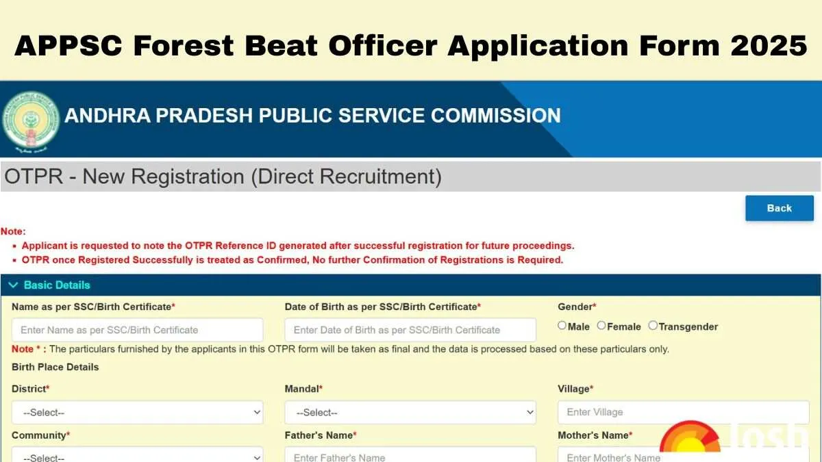 APPSC FBO ABO Application Form 2025: Direct Link to Apply for 691 Vacancies