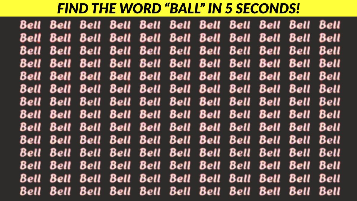 You Have Eagle Eyes and 130+ IQ if You Can Find “Ball” in 5 Seconds!