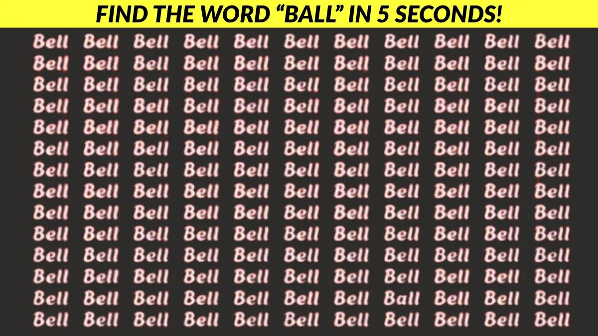 Find the word "Ball" in 5 seconds!
