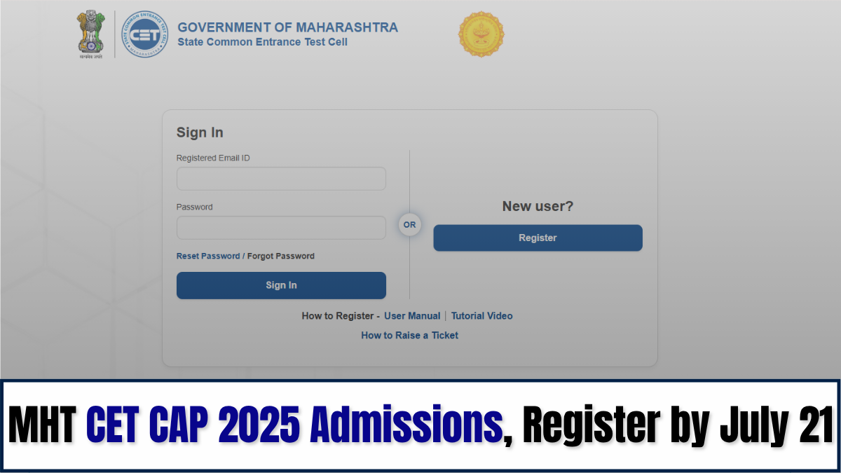 MHT CET CAP 2025 Admissions: Registration Deadline Extended for Pharmacy and PharmD; Apply by July 21