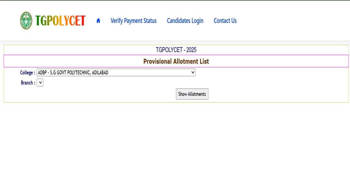 TS POLYCET Allotment Result Soon