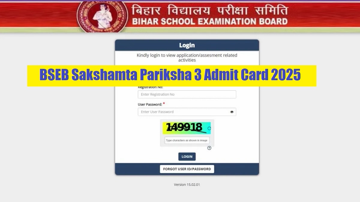 Bihar Sakshamta Admit Card 2025 OUT: Download BSEB Phase 3 Exam Hall Ticket at secondary.biharboardonline.com; Direct link to Download Here